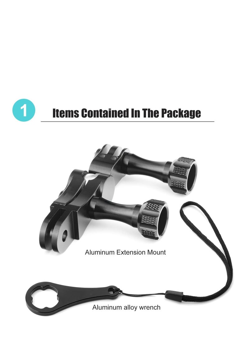 Aluminum Ball Handlebar Mount 360 Rotation and Lock Any Direction, Shock-Resistant Compatible with Max Hero 9 8 DJI OSMO Action Camera - Image 2