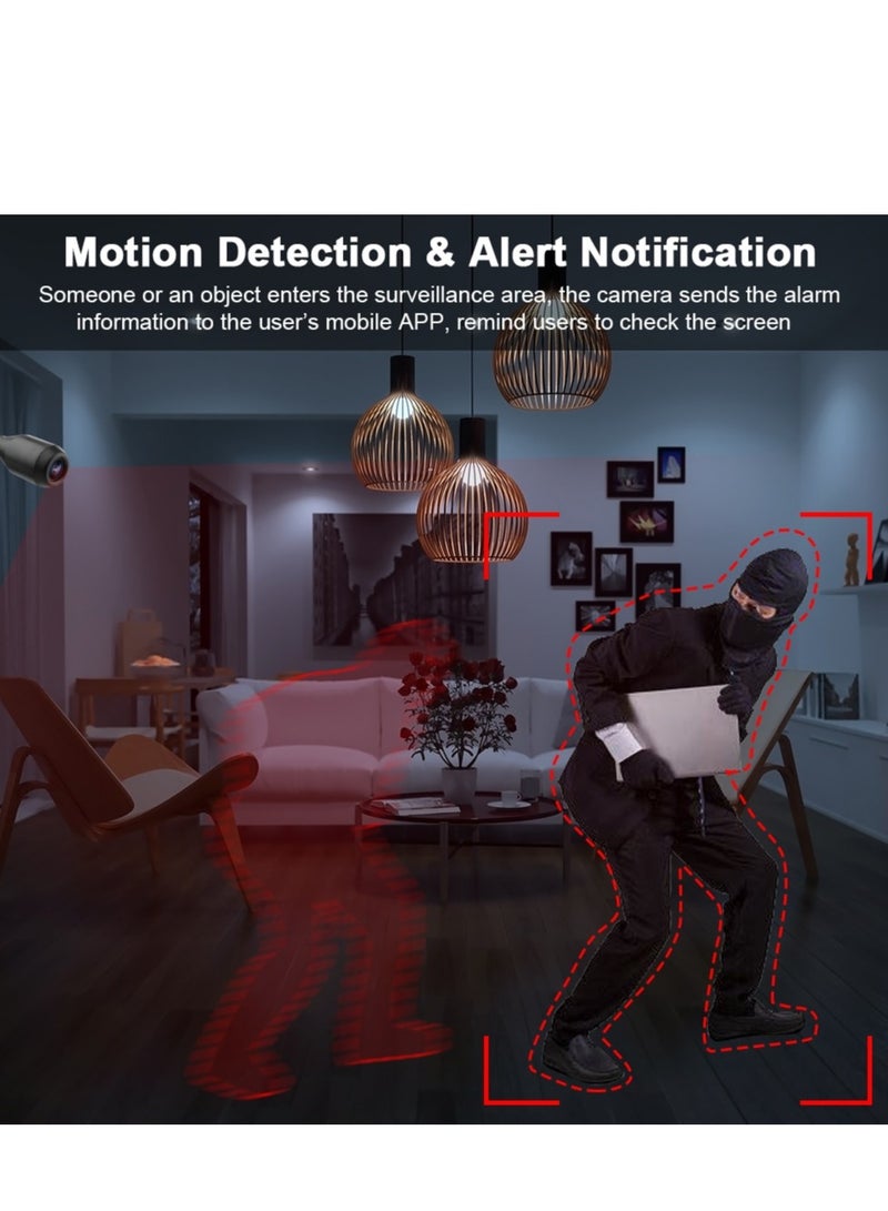 Generic Wi-Fi Wireless Hd 1080p Small Security Indoor USB Plug Camera  Watch Live In Phone App V380 Pro Motion Detection Work 24Hours With Power- Flexible Camera  - Image 3