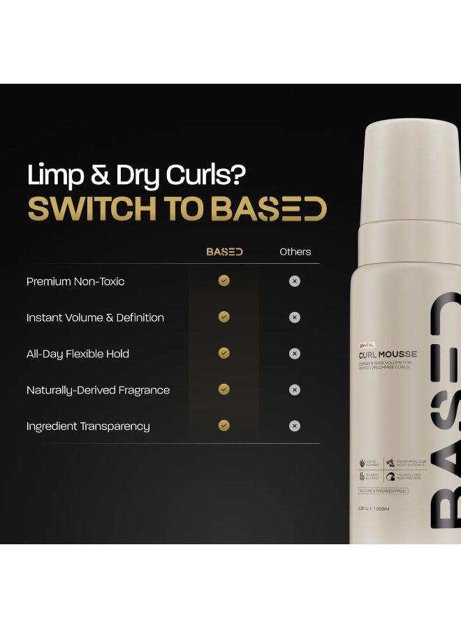 Based Curl Mousse - Instant Volume & Definition with Flexible Hold - Lightweight Formula with Agave & Rice Protein - Non-Toxic, Silicone Free for All Curl Types (6.8 fl oz, Pack of 1) - Image 5