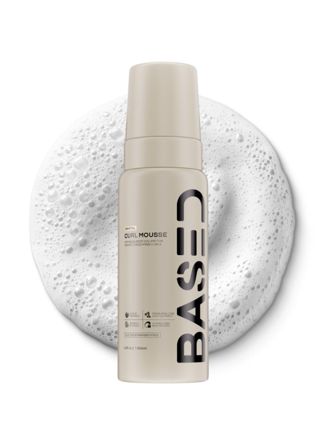 Based Curl Mousse - Instant Volume & Definition with Flexible Hold - Lightweight Formula with Agave & Rice Protein - Non-Toxic, Silicone Free for All Curl Types (6.8 fl oz, Pack of 1) - Image 1