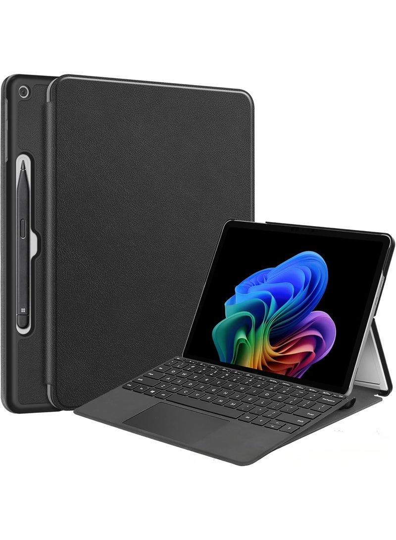 Case Compatible with Microsoft Surface Pro 12 12 Inch (2025),Shockproof Robust Hard Shell Protective Cover with Multi-Angle Stand,Slim Protective Case (Black) - Image 1