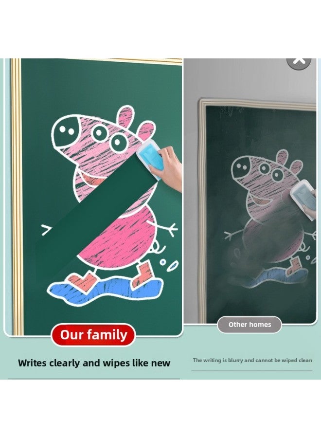 Long-term Blackboard Stickers Wall Stickers Children's Home Magnetic Suction Small Whiteboard Teaching Removable Graffiti Does Not Hurt The Wall Family Wall-Colour:Green Board [extra Thick 0.8mm] Special For Vertical Aisle - Universal And Will Not Damage The Wall-Specification:90x100cm