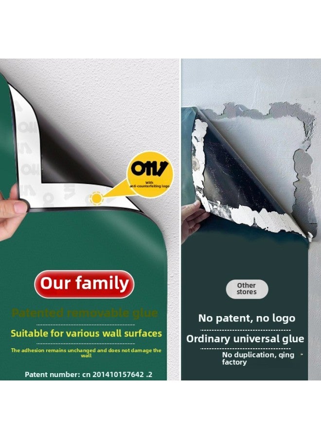 Long-term Blackboard Stickers Wall Stickers Children's Home Magnetic Suction Small Whiteboard Teaching Removable Graffiti Does Not Hurt The Wall Family Wall-Colour:Green Board [extra Thick 0.8mm] Special For Vertical Aisle - Universal And Will Not Damage The Wall-Specification:90x100cm
