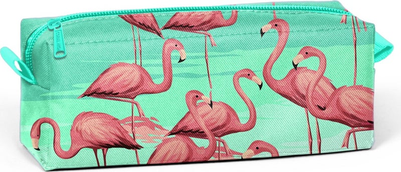 Water Green Flamingo Pencil Case