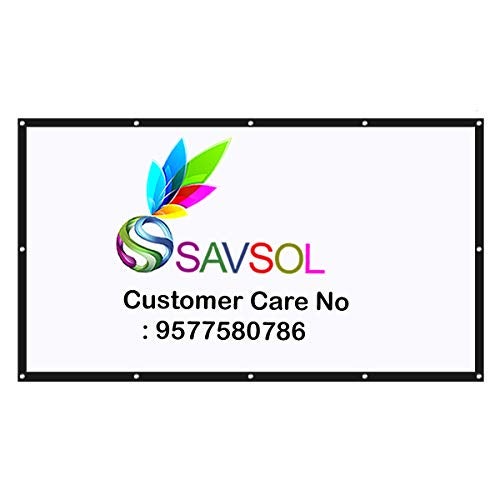 Savsol Projector Screen, Eyelet Screen (8 ft. (W) x 6 ft. (H) - 120" Inch) Diagonal Anti-Crease Projection Screen for Home Theater 4:03 Aspect Ratio (8 ft. (W) x 6 ft. (H) - 120" Inch Diagonal) - Image 4