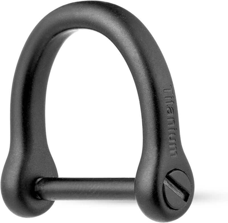 FEGVE Key Rings with Screw Shackle - Heavy Duty Strong Titanium D Rings Car Fob Key Chain Holder - 2/3 Inch/16mm （Black） - Image 1