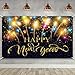 Blulu Happy New Year Party Decoration Supplies Happy New Year Eve Banner for 2026 Party Decoration Extra Large Fabric 2026 Fireworks Photo Booth Backdrop Background Banner 728 x 433 Inch - Image 3