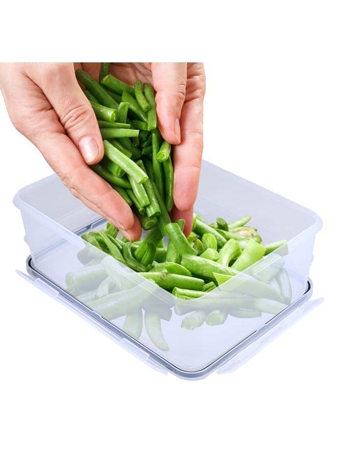Alsaif Gallery Transparent Rectangular Plastic Food Container 4300 Ml  - Image 5