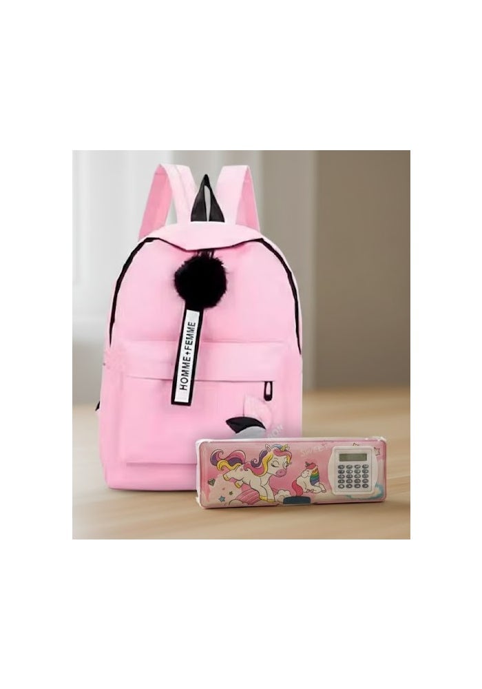 MINDFIT Stylish Pink Backpack for Girls - Image 1