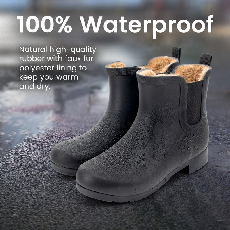 Chooka Women's Waterproof Plush Chelsea Bootie Chelsea Boot, Delridge Black, 7 M - Image 4