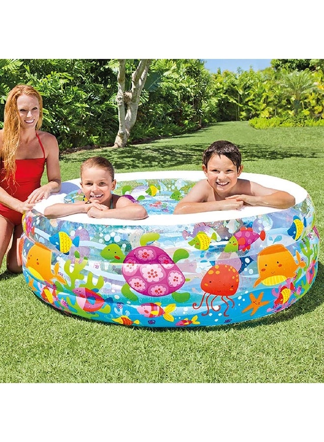 INTEX Inflatable Round Aquarium Kiddie Pool Multicolour 60 x 22 Inch 58480 - Image 3