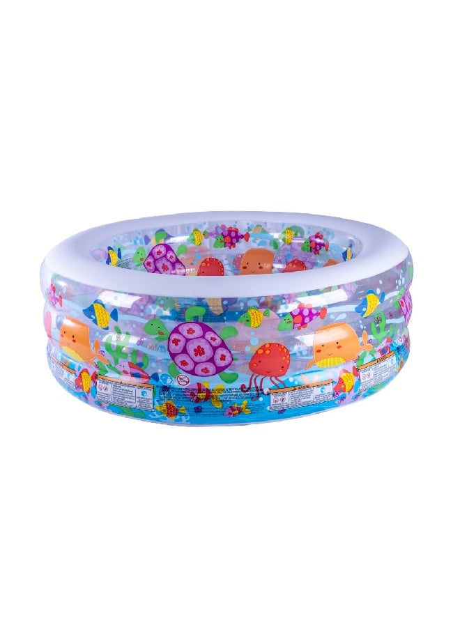 INTEX Inflatable Round Aquarium Kiddie Pool Multicolour 60 x 22 Inch 58480 - Image 1