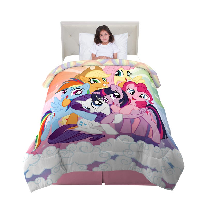 Franco Franco Kids Bedding Super Soft Reversible Comforter TwinFull My Little Pony 