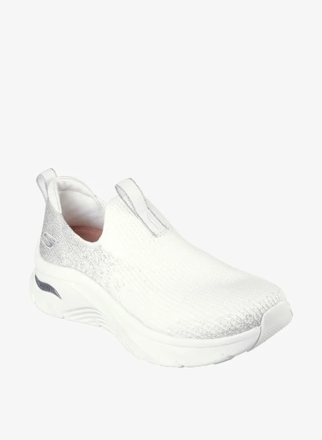 سكيتشرز Women's Logo Detail Slip-On Sports Shoes