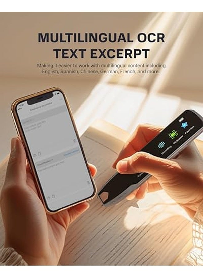 سكاي تاتش قلم ترجمة لذوي عُسر القراءة – يدعم 112 لغة، ترجمة فورية للنصوص والصوت عبر تقنية التعرف البصري على الحروف (OCR)، قارئ بدون إنترنت، تصميم مدمج، مثالي للمهنيين والطلاب والتعلم والاجتماعات. - Image 3