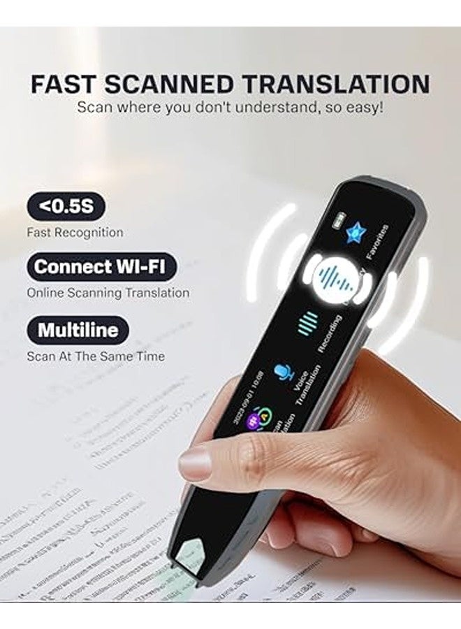 سكاي تاتش قلم ترجمة لذوي عُسر القراءة – يدعم 112 لغة، ترجمة فورية للنصوص والصوت عبر تقنية التعرف البصري على الحروف (OCR)، قارئ بدون إنترنت، تصميم مدمج، مثالي للمهنيين والطلاب والتعلم والاجتماعات. - Image 5