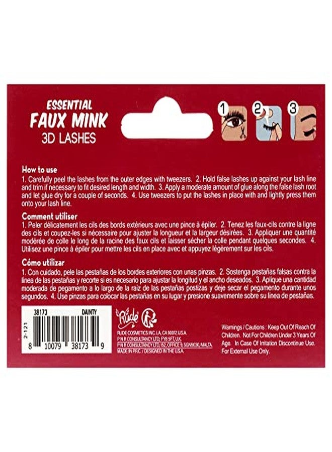 Rude Cosmetics Essential Faux Mink 3D Lashes - Dainty Pair Women 1 Pc - Image 5