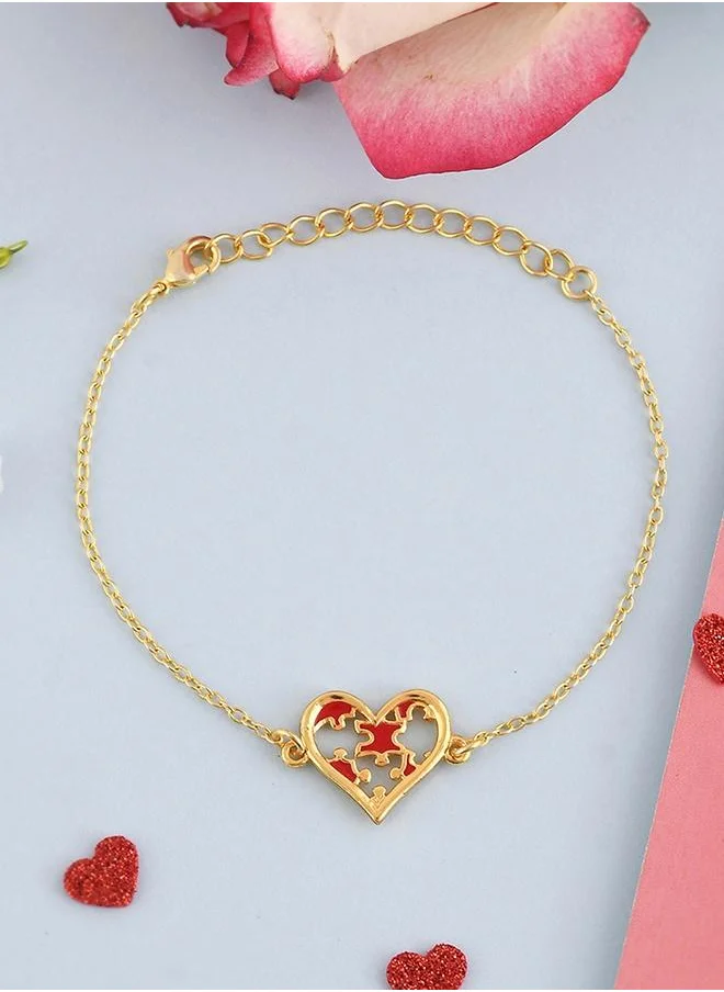 VOYLLA Valentine's Day Collection Jigsaw Heart Bracelet