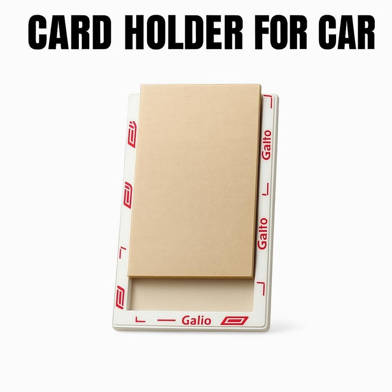 VADDA Men Glass Card Holder for Car Card Cover Windshield and All 4 Wheelers, Durable,Double Side Tape, White - Image 4