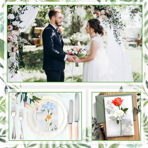 Benvo 150 Pcs Vellum Paper Bands for 5x7 Wedding Invitations Belly Bands Elegant Wrap Overlays Gift Wrapping Line for Bridal Showers Anniversaries Thank You Notes - Image 5