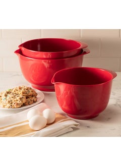 Hutzler Hutzler Classic 3 Liter Melamine Mixing Bowl, Red  - Image 4