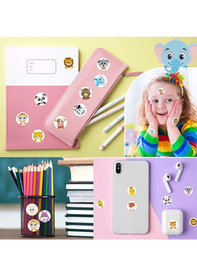 Daytoyz 1000pcs Round Animal Stickers with 16 Vibrant Designs 1inch Roll Safari Wild Animal Jungle Self Adhesive Reward Stickers for Kids Party Favors Easter Decorative Envelope Seal Gift - Image 4