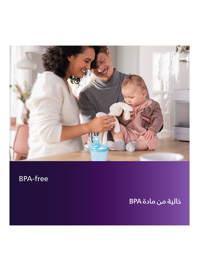 Philips Avent BPA-free Material Milk Powder Dispenser With Rotating Cap, Removable Inner Sections- Blue - Image 3