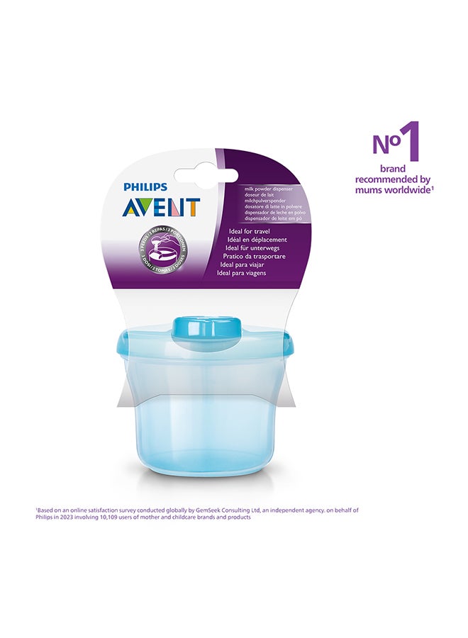 Philips Avent BPA-free Material Milk Powder Dispenser With Rotating Cap, Removable Inner Sections- Blue