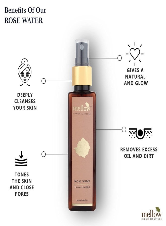 Mellow Herbals Ayurvedic Acne Care Kit | Anti Acne Face Pack (20gm) + Rose Water (Gulab Jal) (100ml) | Helps to Reduce Pimples & Acne | Promotes Glowing & Refreshing Skin | Goodness of Clove & Multani Mitti - Image 4