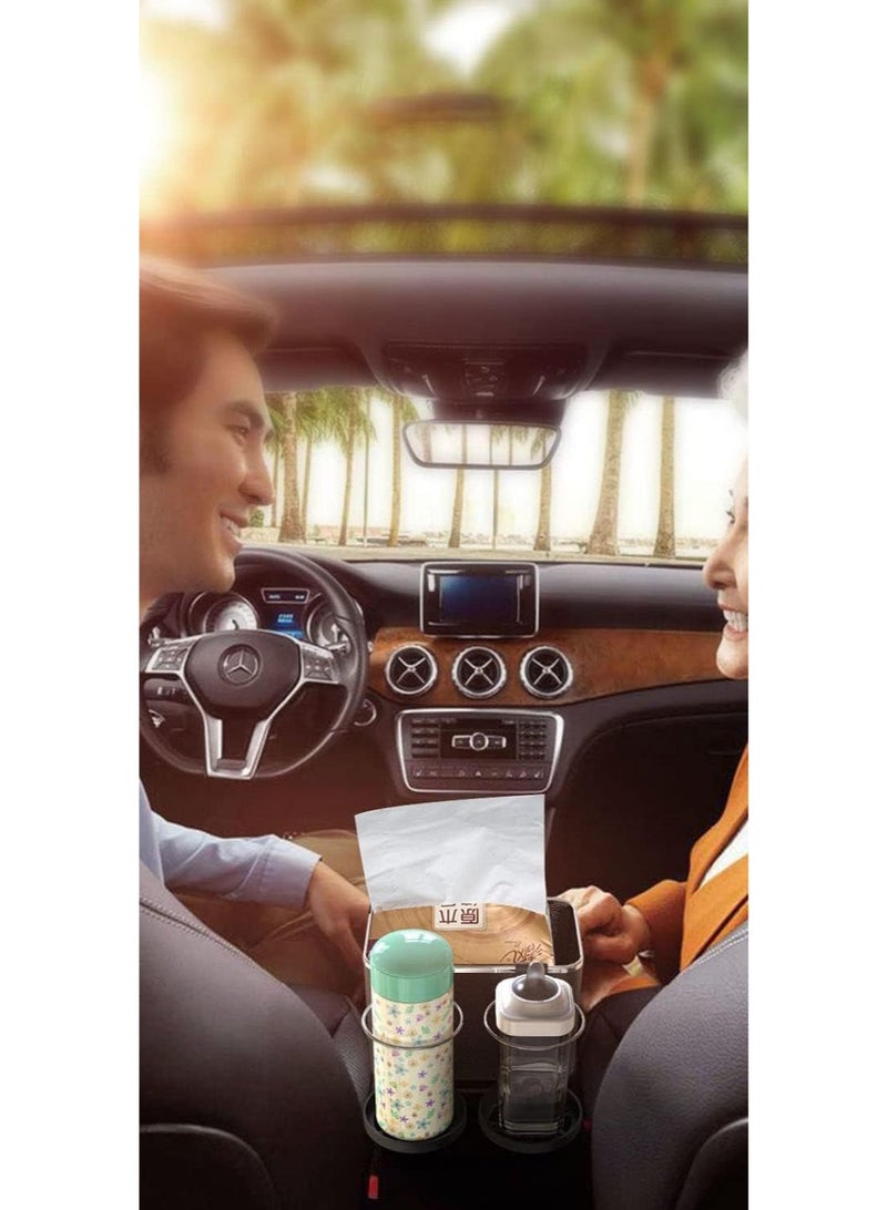 UShop U-Shop Car Armrest Storage Box & Seat Organizer – Tissue Holder with Cup Holder; Multifunctional Car Organizer for Water, Coffee, Drinks, Paper Towels, and Mobile Phones. - Image 3