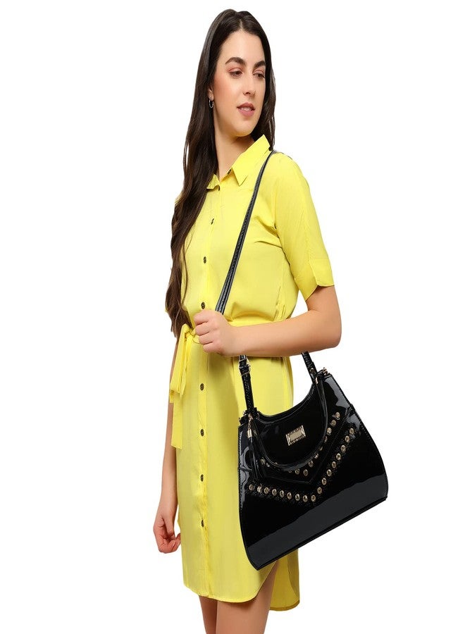 ROLEXO Synthetic Leather Elegant Unique Design Trendy Fancy Classy Adjustable Top Handle Handheld Daytrip Women Handbag - Image 3