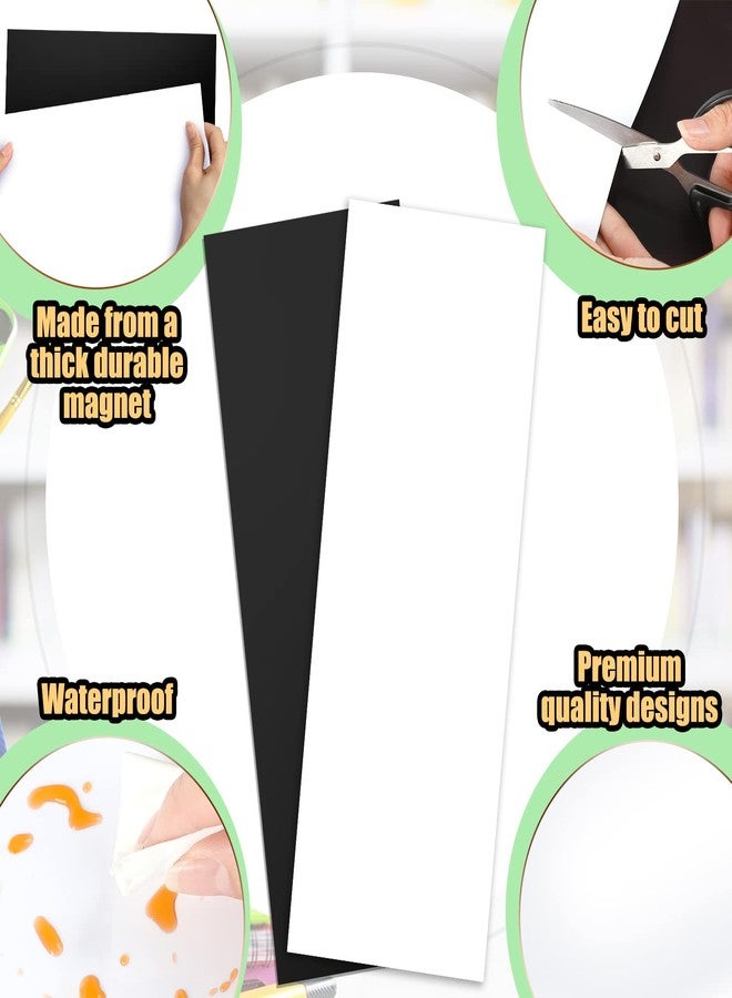 هسي ورق حائط مغناطيسي فاخر من Hsei للخزانة المدرسية، مقاس 12 بوصة × 36 بوصة، غطاء مغناطيسي مزخرف قابل للإزالة، مناسب للفتيات والأولاد والمدرسة والمكتب والجامعة (بتصميم أبيض كلاسيكي) - Image 3