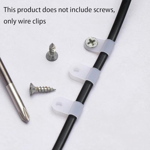 Teansic 200 Pcs White Nylon R-Type Cable Clamp 3/8 Inch Cable Organizer Assortment Kit for Wire Management - Image 4