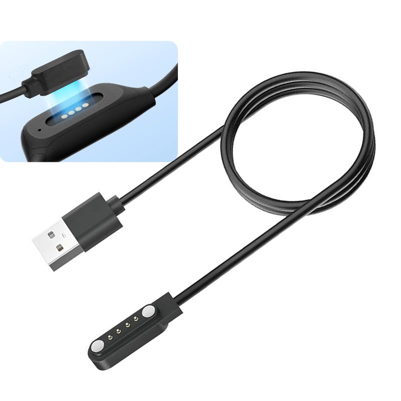 VBANU Charging Cable for Bone Conduction Headphone, 4-pin Charger Fit for Dnniakm X7 Pro, SAMVEK X7, Nilsinn X7, Tevese X16, NANK Runner Pro/2/3/4 and More, Magnetic Charger Cable, (7.62mm Pitch), 1 Pack - Image 1