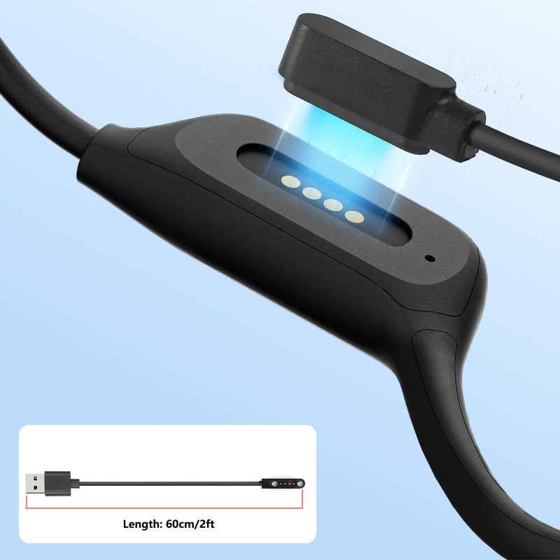 VBANU Charging Cable for Bone Conduction Headphone, 4-pin Charger Fit for Dnniakm X7 Pro, SAMVEK X7, Nilsinn X7, Tevese X16, NANK Runner Pro/2/3/4 and More, Magnetic Charger Cable, (7.62mm Pitch), 1 Pack - Image 4