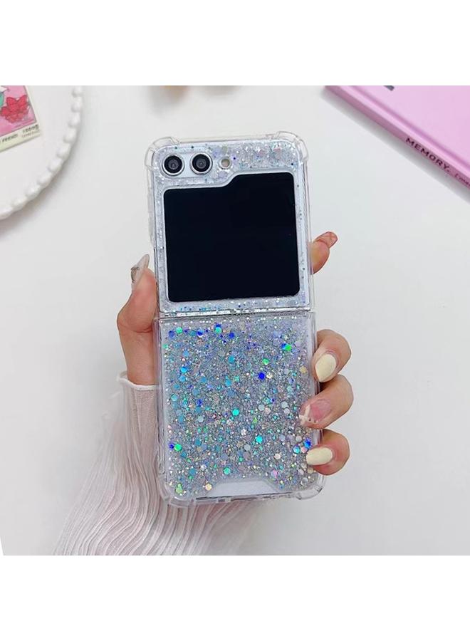 S-TOP Case For Samsung Galaxy Z Flip6 Glitter Sequins Epoxy TPU Phone Case - Image 1