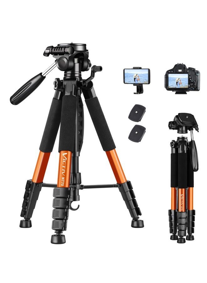 VICTIV Tripod 74” Camera Tripod for Cell Phone, Aluminum Professional Heavy Duty Camera Tripod Stand, Tripod for Camera DSLR SLR with Carry Bag, Compatible with Canon Nikon iPhone - Image 1