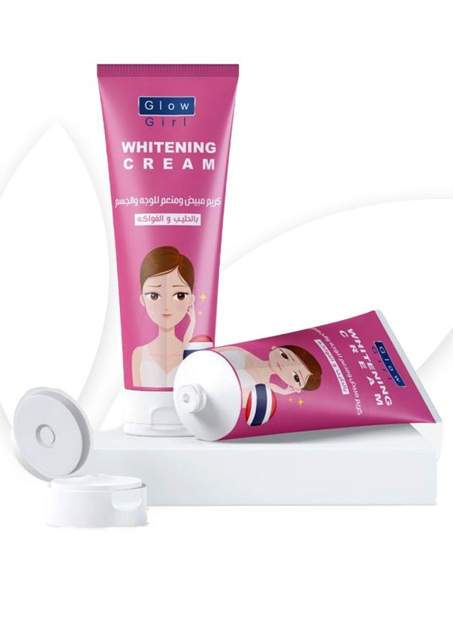 Glow Girl Whitening Cream With Milk And Fruit For Face And Body100 ml - Image 2