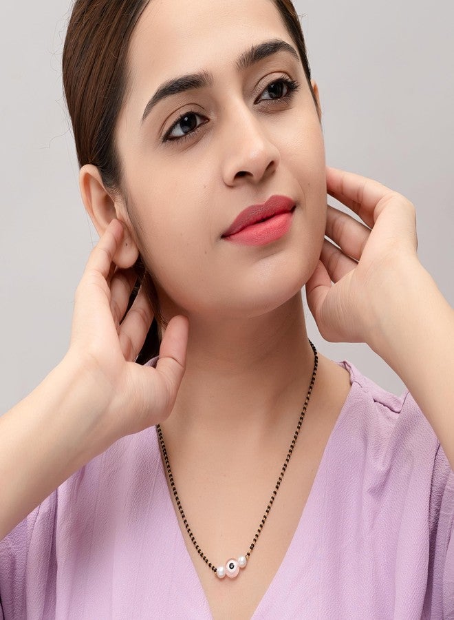 Heeva Creation Women's Pride Stylish Pink Evil Eye Mangalsutra For Women & Girls.PAck Of 1.(Colour-Multi). - Image 3