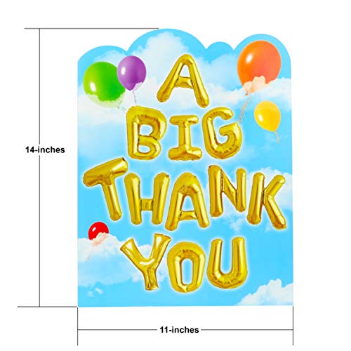 Iconikal Jumbo Greeting Card With Envelope, A Big Thank You, 11 x 14-Inch - Image 3