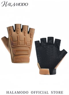 HALAMODO Men's Gloves Fingerless Knuckle Protective Breathable Lightweight Outdoor Gloves Airsoft Motorcycle Outdoor Costume for Motorcycling, Climbing  - Image 4