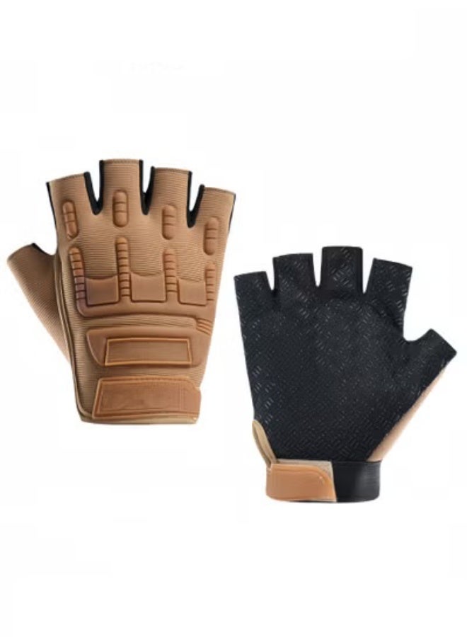 HALAMODO Men's Gloves Fingerless Knuckle Protective Breathable Lightweight Outdoor Gloves Motorcycle Outdoor Costume for Motorcycling, Climbing - Image 4