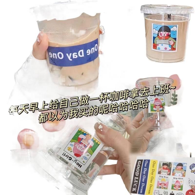 كوب قهوة للسفر بغطاء بشفاط وغطاء مانع للتسرب، 350 ml باللون الأسود مع غطاء بقشة للمكتب للرحلات اليومية - Image 4