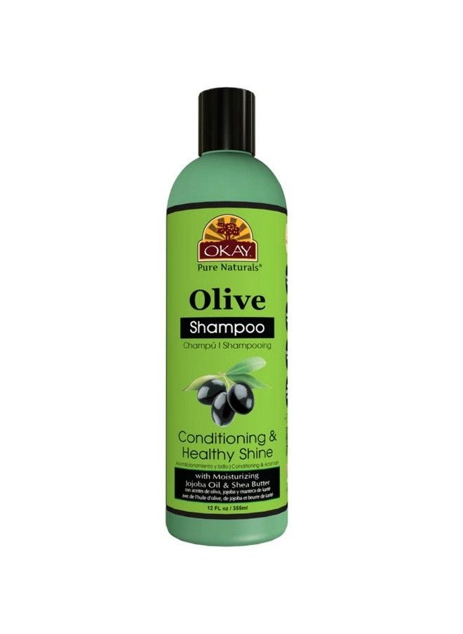 OKAY Olive Oil Shampoo For All Hair Types And Textures Conditioning And Healthy Shine Nourish Condition Hydrate Free Of Sulfate Silicone & Paraben 12 Oz  - Image 3