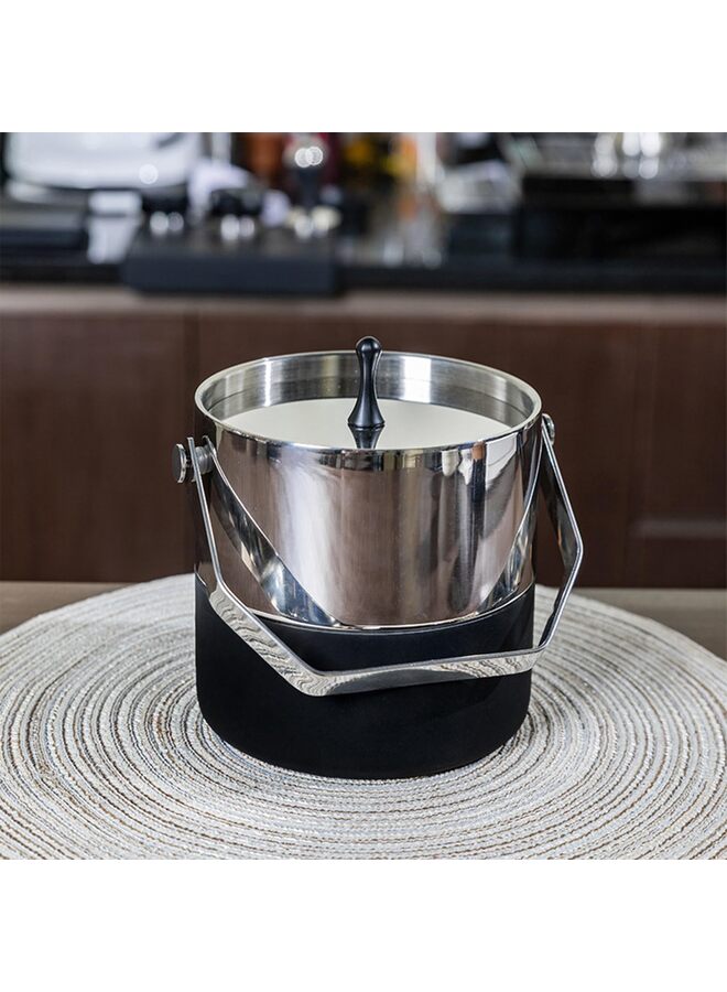 Double-Wall Insulated Ice Bucket with Lid - Stainless Steel Drink Chiller for Outdoor Events & Home Use  - Image 3