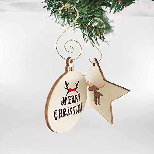 T-Antrix Ornament Hooks, Christmas Ornament Hangers, Christmas Tree Hanger Baubles Ball Metal Hooks Xmas Decoration S Hooks, 45mm 100 PCS - Image 3