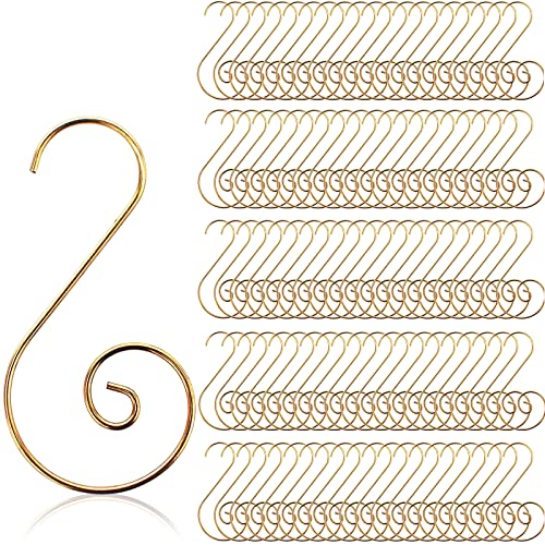 T-Antrix Ornament Hooks, Christmas Ornament Hangers, Christmas Tree Hanger Baubles Ball Metal Hooks Xmas Decoration S Hooks, 45mm 100 PCS - Image 1