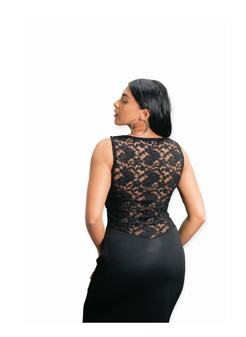 CH Glamstore - Glamourous Lace Detailed Fitted Maxi Dress - Image 1