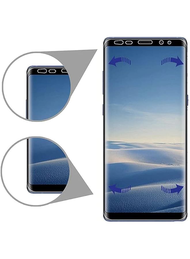 إيروريكس واقي شاشة الخصوصية لهاتف سامسونج جالكسي نوت 9 مضاد للتجسس لاصق كامل مع لمسة دقيقة وحواف منحنية ثلاثية الأبعاد ودرع نانوي ناعم لهاتف جالكسي نوت 9 نوت 9 الخصوصية - Image 3