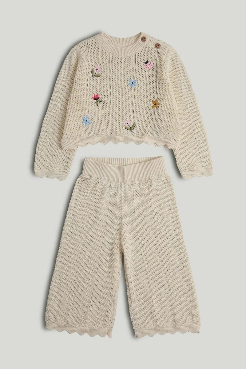 mothercare Knitted Trousers and Top Outfit